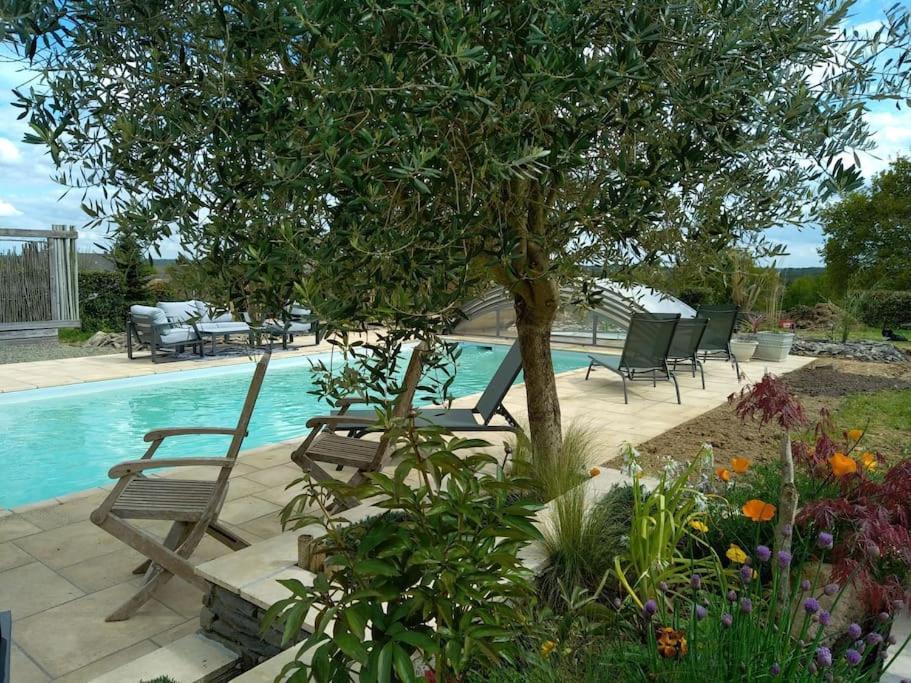 Maison/Villa Avec Piscine Privee Gite Brain D'Eau La Chapelle-de-Brain Dış mekan fotoğraf